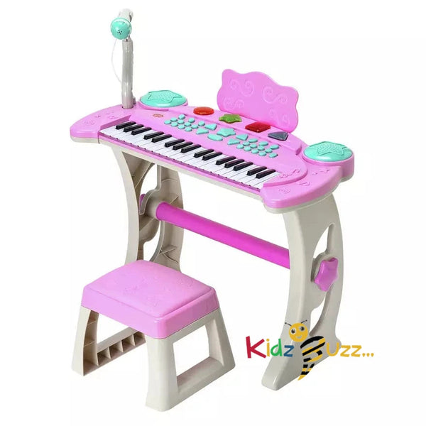 Chad Valley Keyboard Stand and Stool - Pink