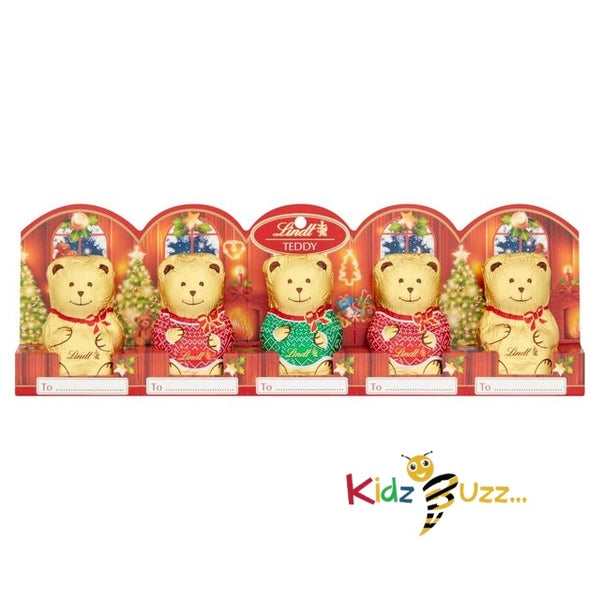 Lindt Teddy Perforated 5 Pack 50G Pack Of 5