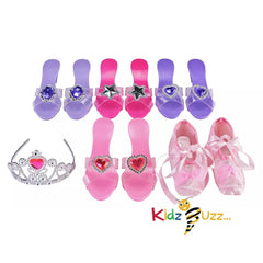 Chad Valley Glamour Shoes - 5 Pack with Tiara For Girls