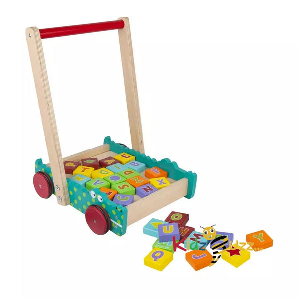 Chad Valley Wooden Crocodile Trolley For Kids