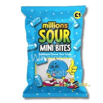 Millions Sour Bites Halal Suitable Sour Sweets Candy, 140g 3, Bubble gum