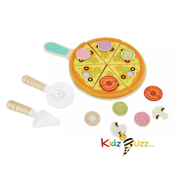 Chad Valley Pretend Play Wooden Pizza For Kids