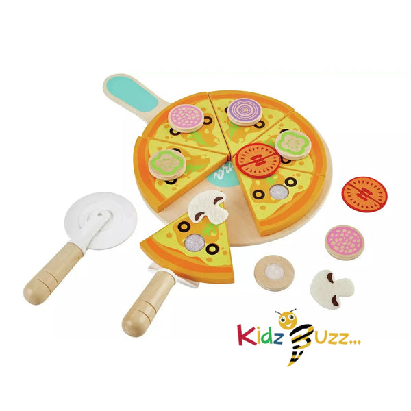 Chad Valley Pretend Play Wooden Pizza For Kids