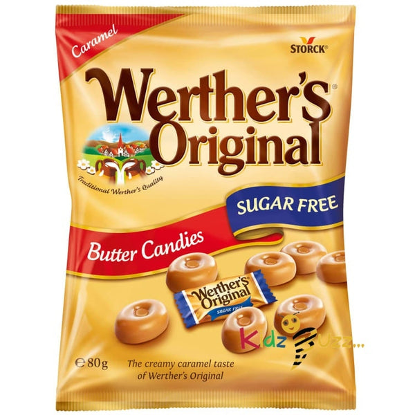 Werther's Original Butter Candies Sugar Free 80g X 4