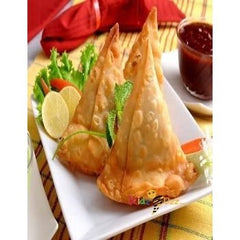 Indian Punjabi Samosa Vegetarian Half Cooked Samosa 100% Fresh Home Made Snacks For Friend & Family Party Fun Home Crispy x 10 Pcs