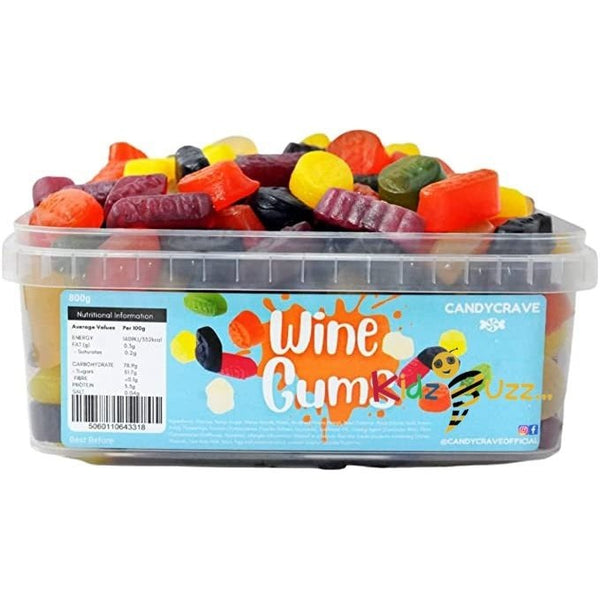 Candycrave Wine Gums Tub 800g