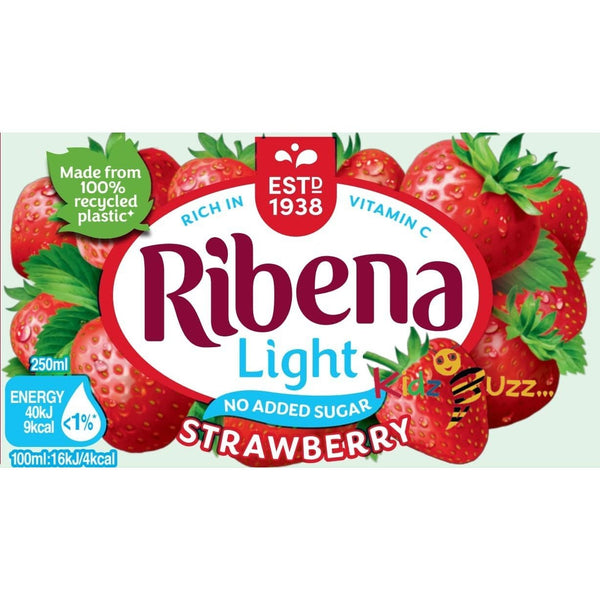 Ribena PET Bottle Strawberry Fruit Drink No Added Sugar 500ml Pack of 12