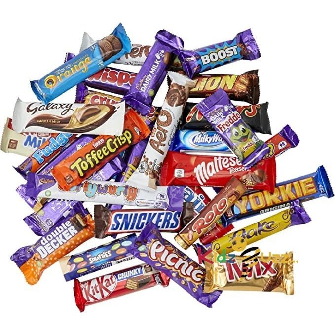 25 Mixed Chocolate Bars Packed Collection | kidzbuzzz