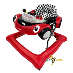 Puggle Ready Steady Go Car Baby Walker - Racing Red