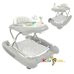 Puggle 3in1 Push, Walk & Rock Baby Walker - Scattered Stars Grey