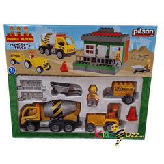 Double Blocks Concrete Truck Set Toy For Kids