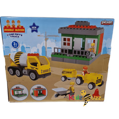 Double Blocks Concrete Truck Set Toy For Kids