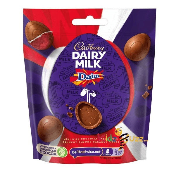 Cadbury Dairy Milk Daim Mini Eggs 77G, Pack Of 2 , Best Gift For Easter