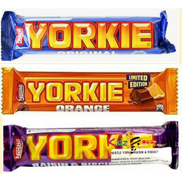 Yorkie Milk & Yorkie Raisin & Biscuit Yorkie Orange Chocolate Random Mix 24