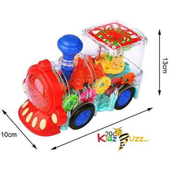 Electric Gear Train Toy Transparent W/ Light & Music