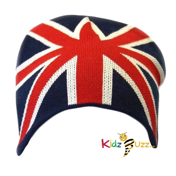 Mens Great Brition Union Jack Flag Winter Beanie Hat