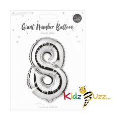 Silver Foil Number Balloon 65cm