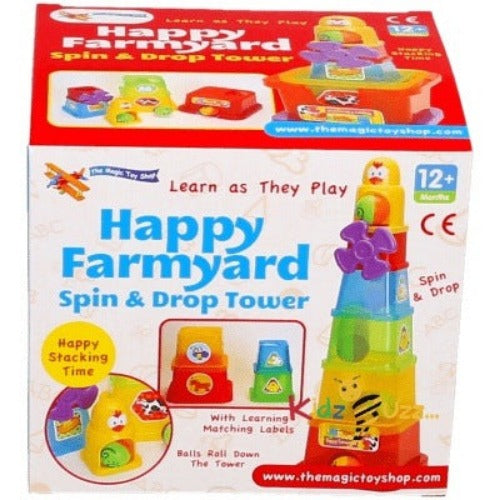 Spin & Drop Farm Tower Toy For Kids