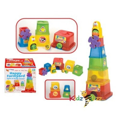 Spin & Drop Farm Tower Toy For Kids